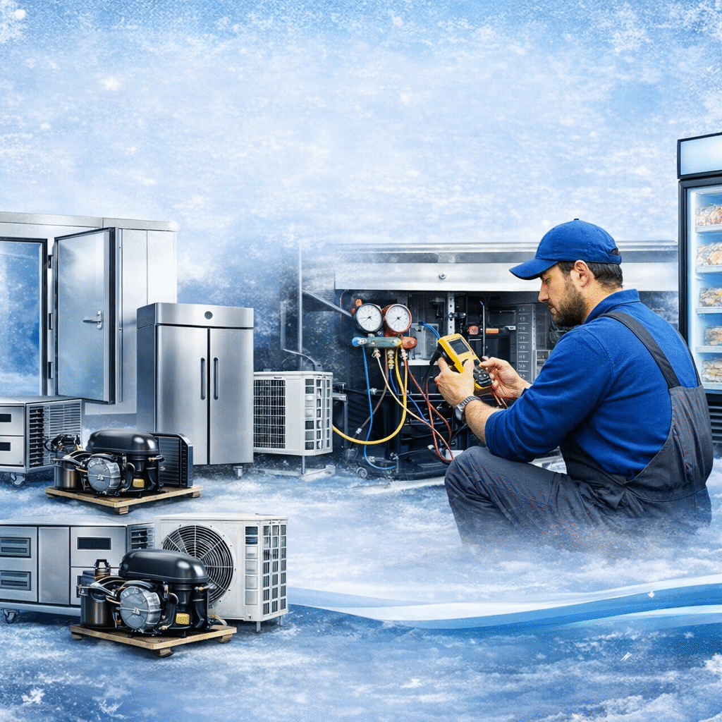 تعمیرات و تولید سردخانه یخچال و فریزر پرشین برودت در تهران